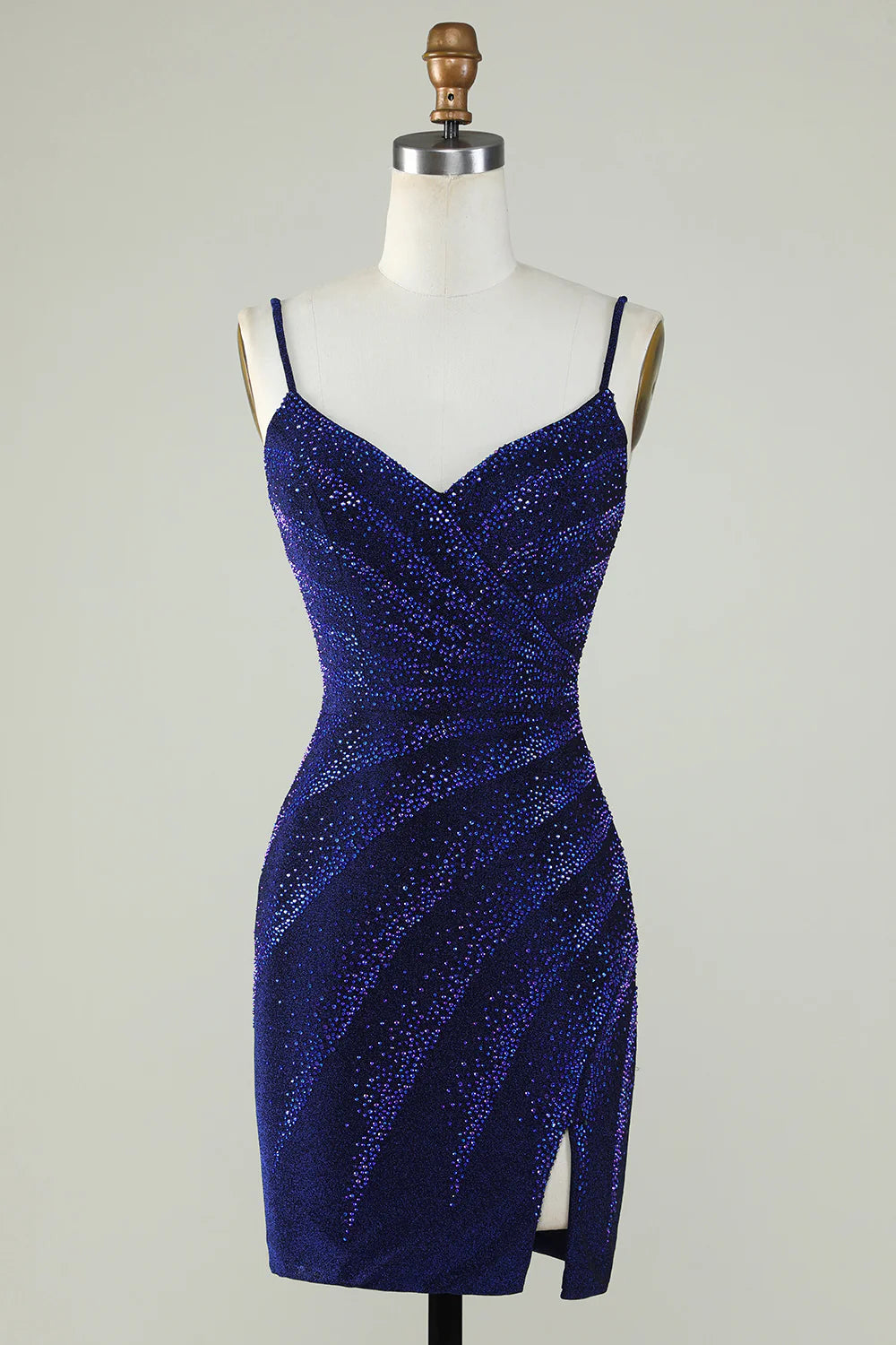 Day dresses for everyday wearSparkly Spaghetti Straps Homecoming Dress with Beading