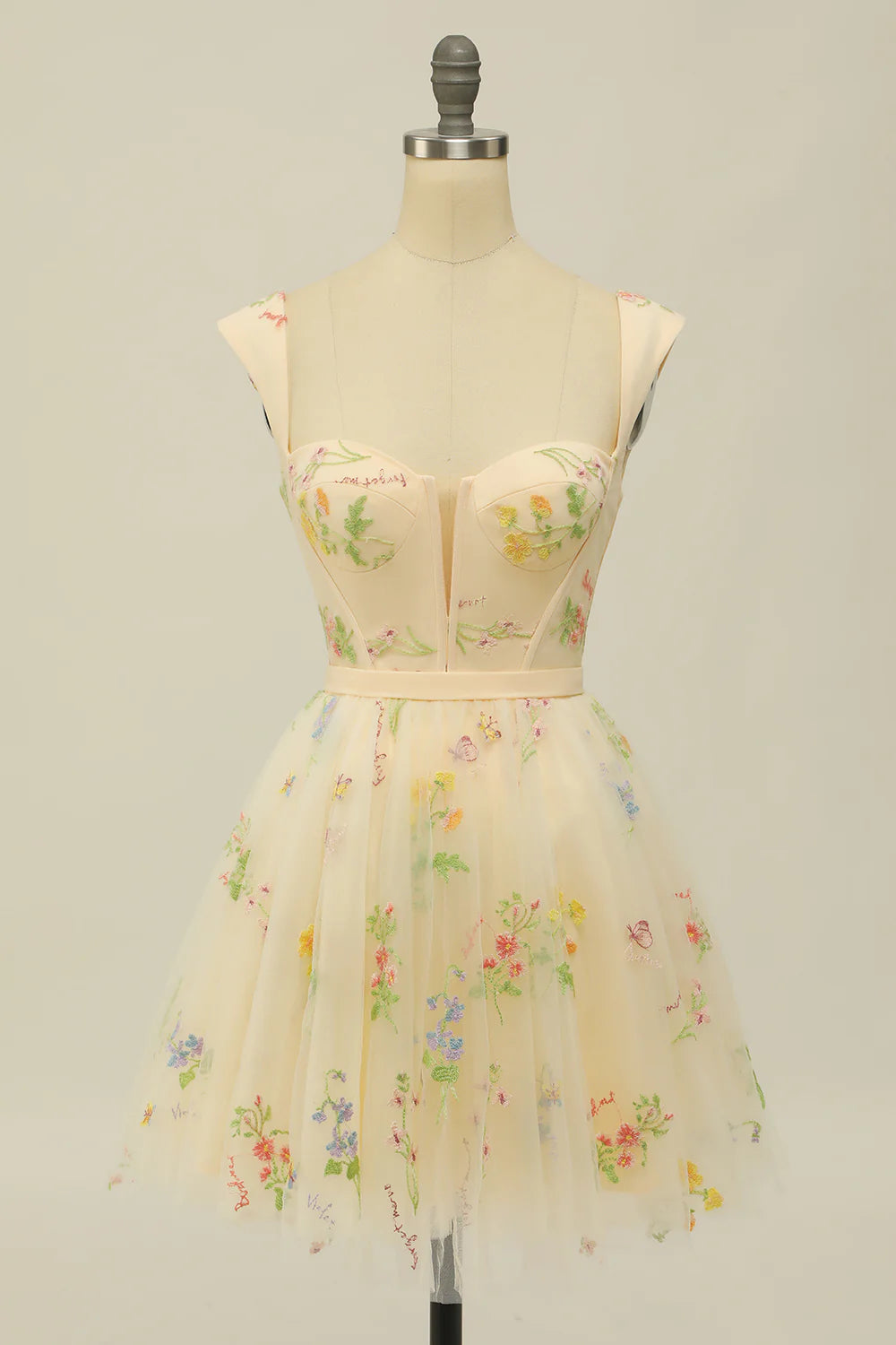 Handmade dresses for unique fashion statementsCute A-Line Sweetheart Off the Shoulder Floral Print Homecoming Dress