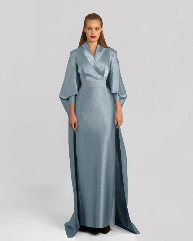 Tight-fitting dresses for womenKimono-Like Light Blue Dress