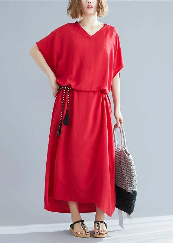 Ruched dresses for womenWomen v neck pockets cotton linen summer Soft Surroundings Work red Dress Ruched dresses for womenWomen v neck pockets cotton linen summer Soft Surroundings Work red Dress